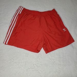 adidas - Men's Swimming Trunk - XL - Red with White Strip and Logo